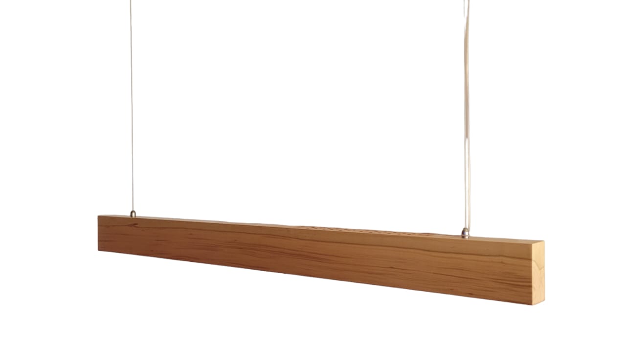 Luminaria Madera LED 32W Linear 115cm Dimeable 3000K 220V (192588) — Varios Iluminación