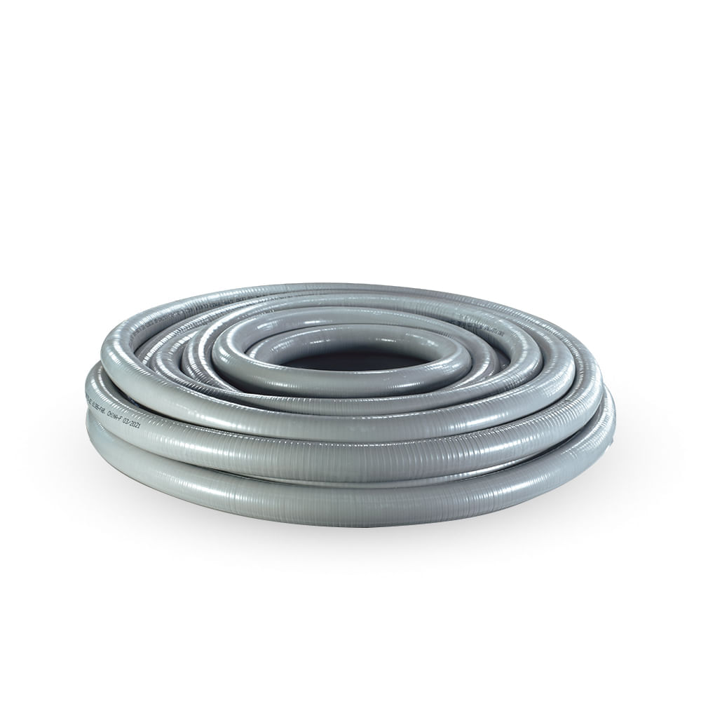 Tuberia Flexible Metalica Liso PVC 25mm Gris 2350100 Lexo (192613) — LEXO