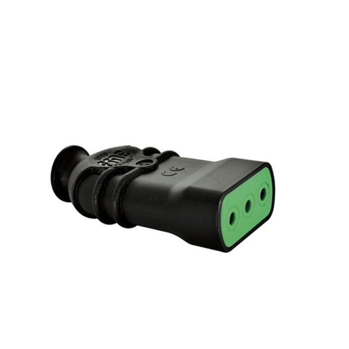 Enchufe Hembra Volante 2P+T 10A 250V Negro 7681101 Fanton (192800) — FANTON