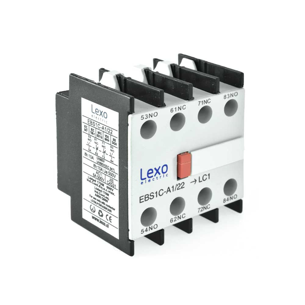 Contacto auxiliar frontal para contactor 2na + 2nc serie Lc1d 5343010 lexo — LEXO