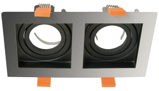 Foco Embutido Puzzle Doble Gris Evo con Base GU10 Technolamp (318699) — TechnoLamp