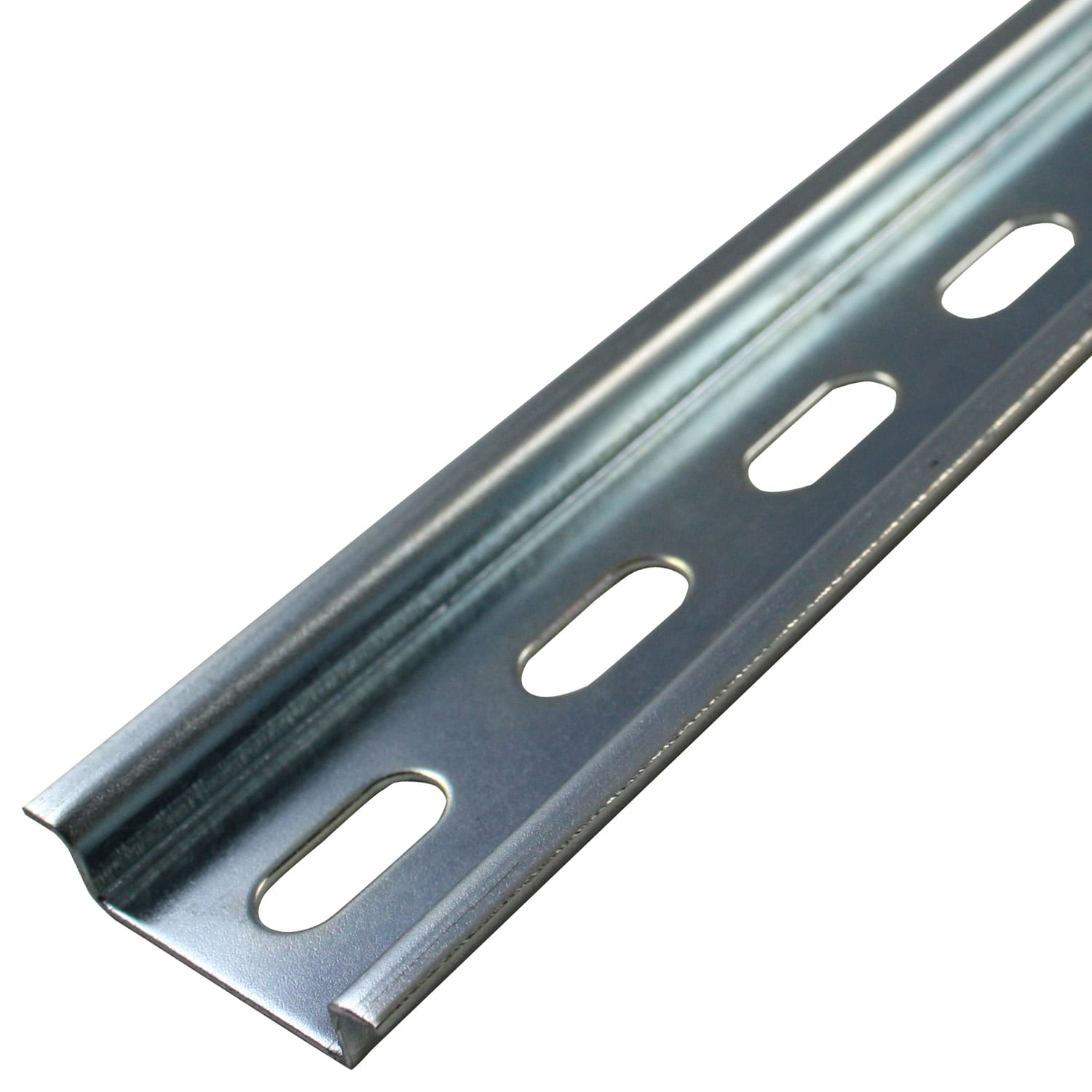 Riel DIN Tipo Omega Perforado 1MT Zincado CCD (325420) — CCD