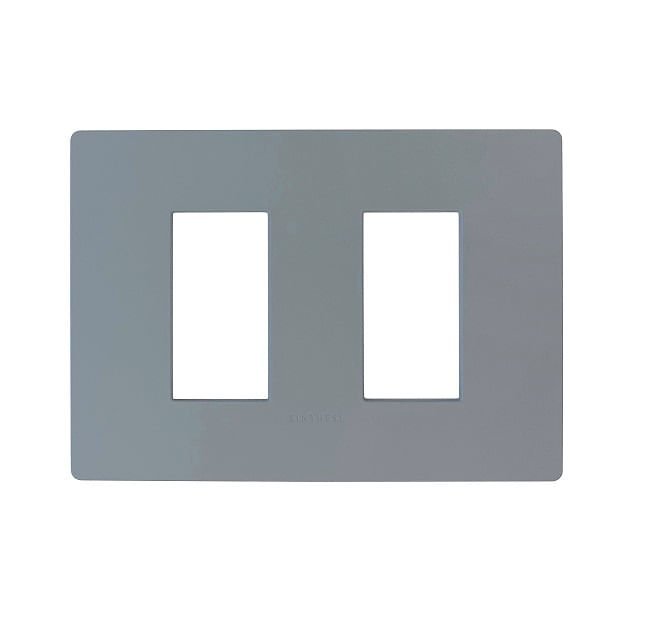 Placa 2 Puestos S33 Cemento Con Soporte 330224 — Sinthesi — Sinthesi