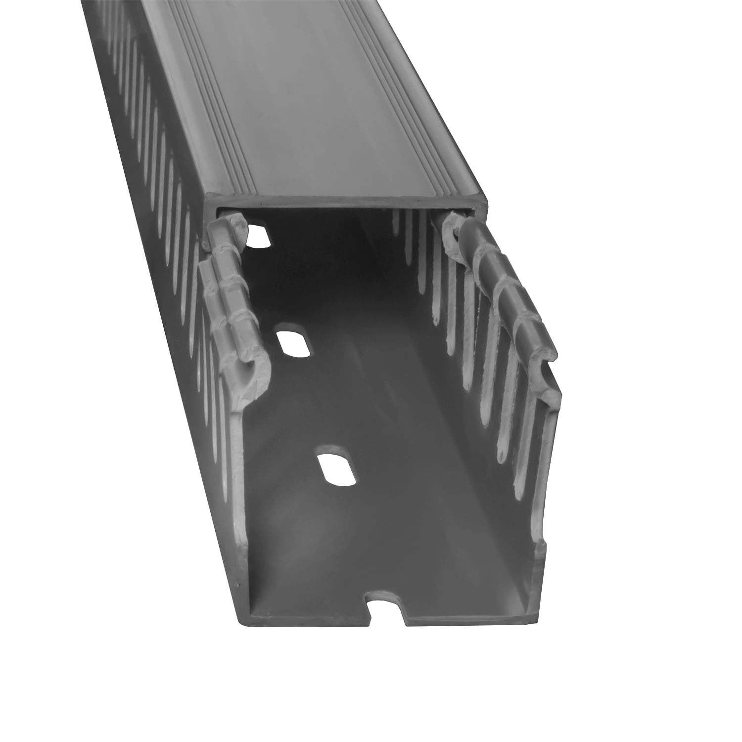 Canaleta Ranurada PVC 40x40mm X Tira Gris — Crompton — Crompton