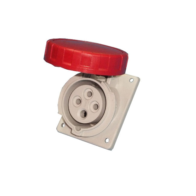 Enchufe Hembra Embutido 3P+T 16A 380V IP67 — Crompton — Crompton