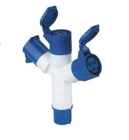 Multiplicador 2P+T 16A 230V IP44 3 Salidas Faena — Crompton — Crompton