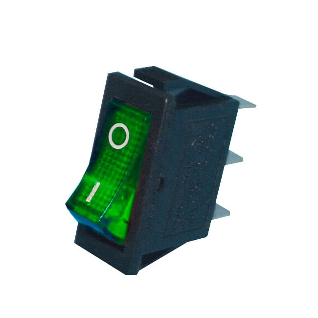 Interruptor Simple 5A 220V Verde KCD8-111N (365605) — CCD