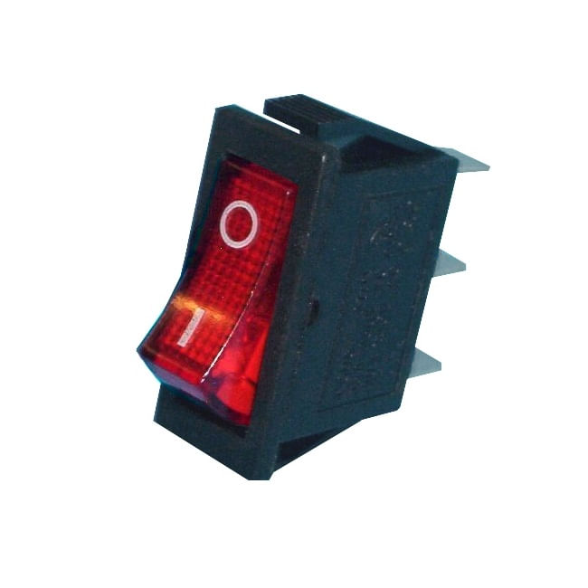 Interruptor Simple 5A 220V Rojo KCD8-111N (365610) — CCD