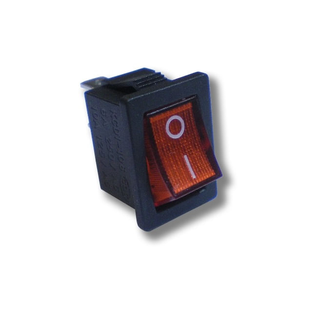 Interruptor Simple 16A 250V Rojo KCD3-1111N CCD (365620) — CCD