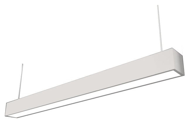 Luminaria Linear Office para Tubo LED 120cm K/mo Gris Technolamp (366060) — TechnoLamp