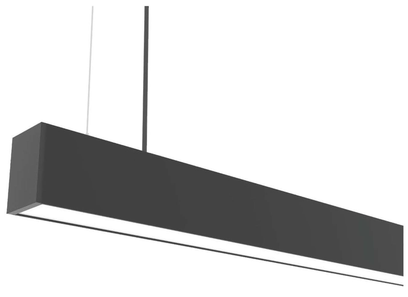 Luminaria LED Lineal Berna 40W 1200mm 5200lm Switch 3000K/4000K Negro Technolamp (366071) — TechnoLamp