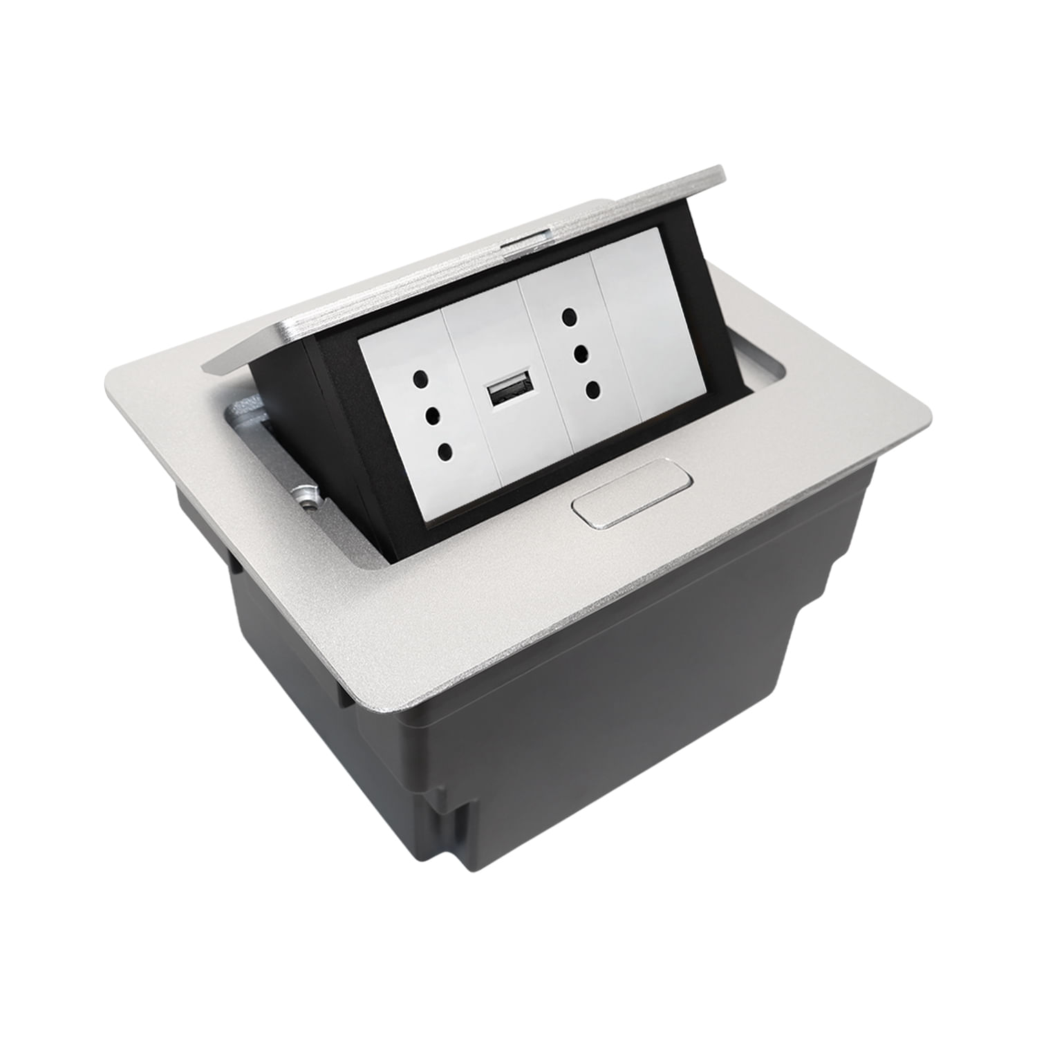 Caja de Mobiliario Pop-up 4 Modulos Aluminio IP20 Cowork — Crompton — Crompton