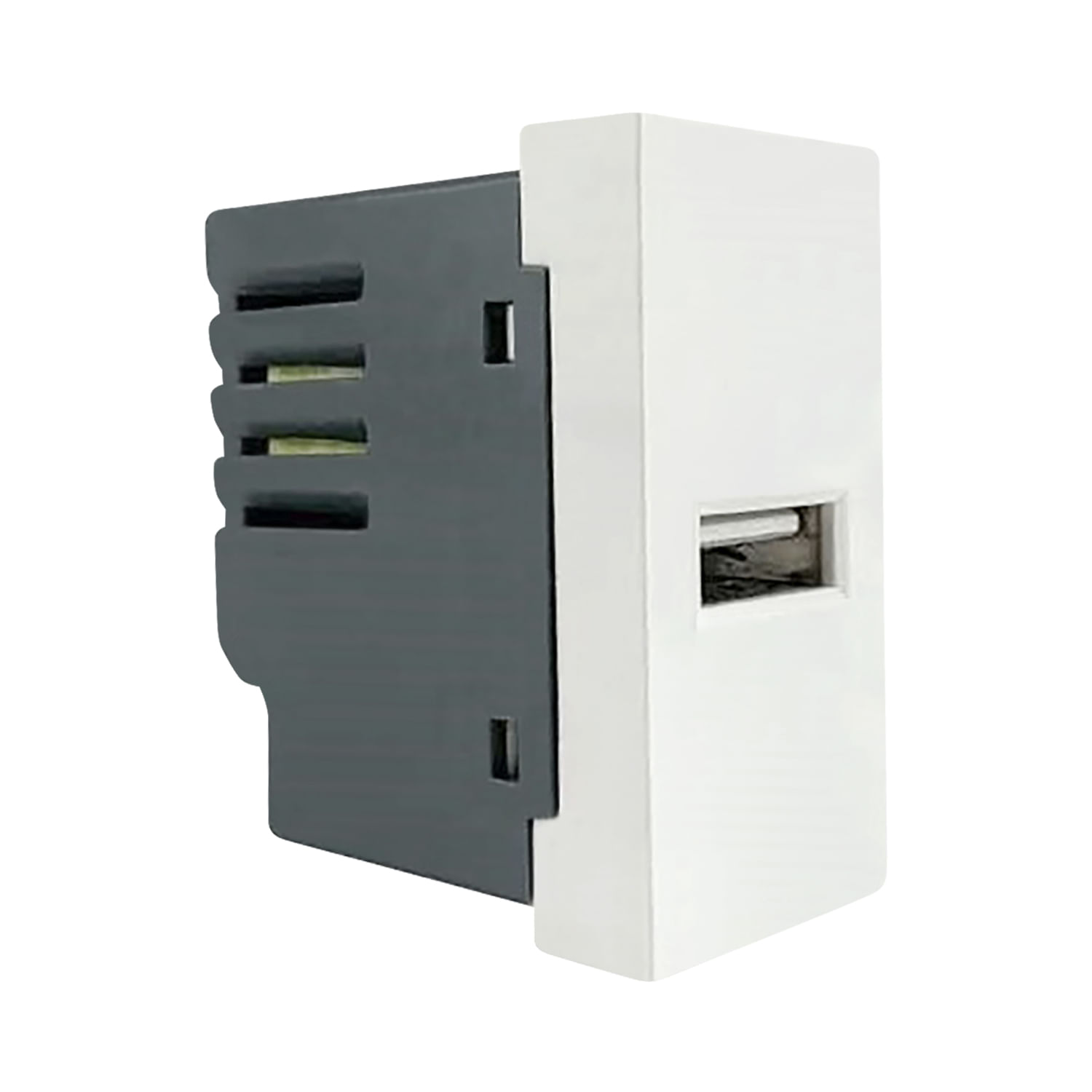 Modulo USB Simple 2.1A 5V Blanco Cowork — Crompton — Crompton