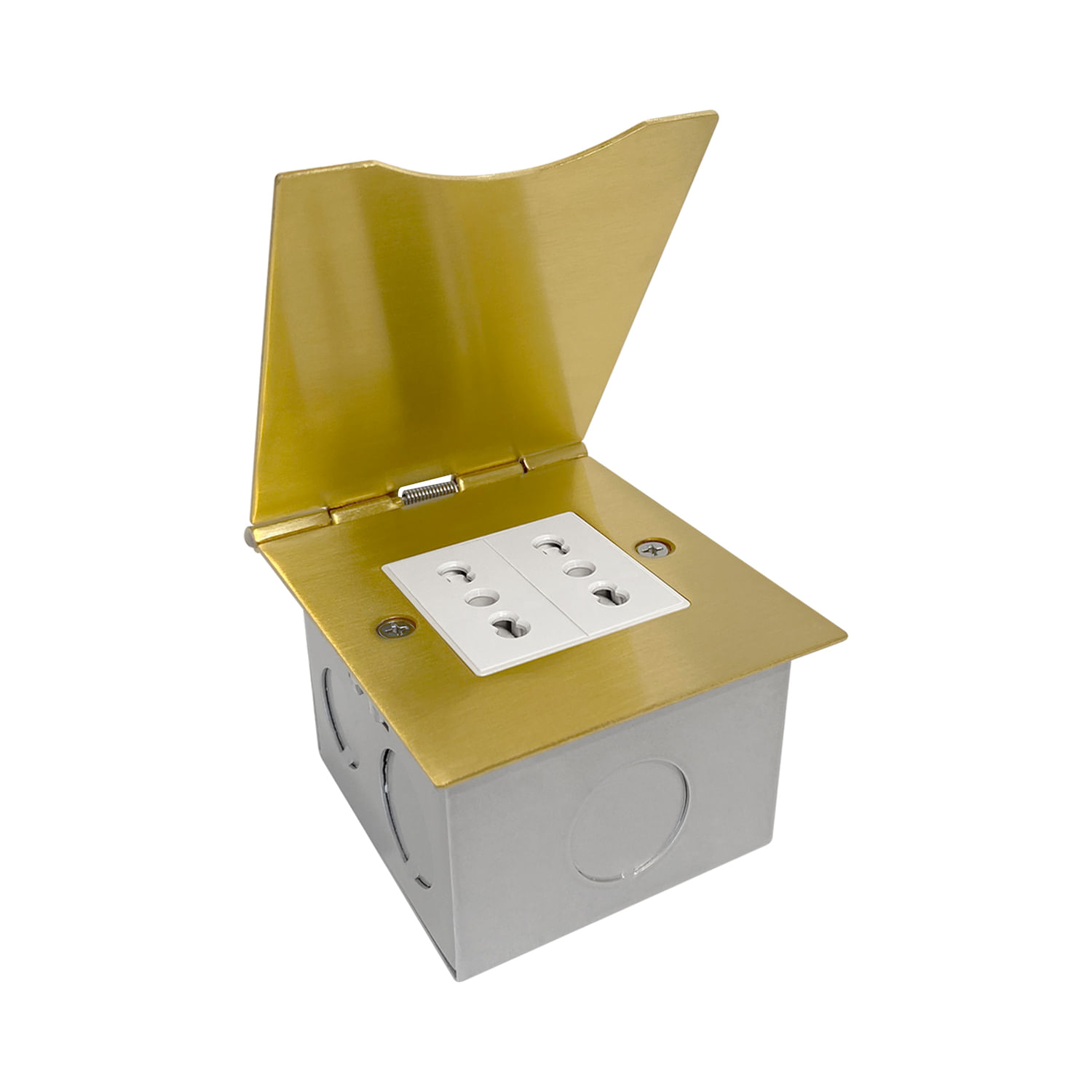 Caja de Piso 2 Modulos Bronce IP30 Cowork (375049) — Crompton