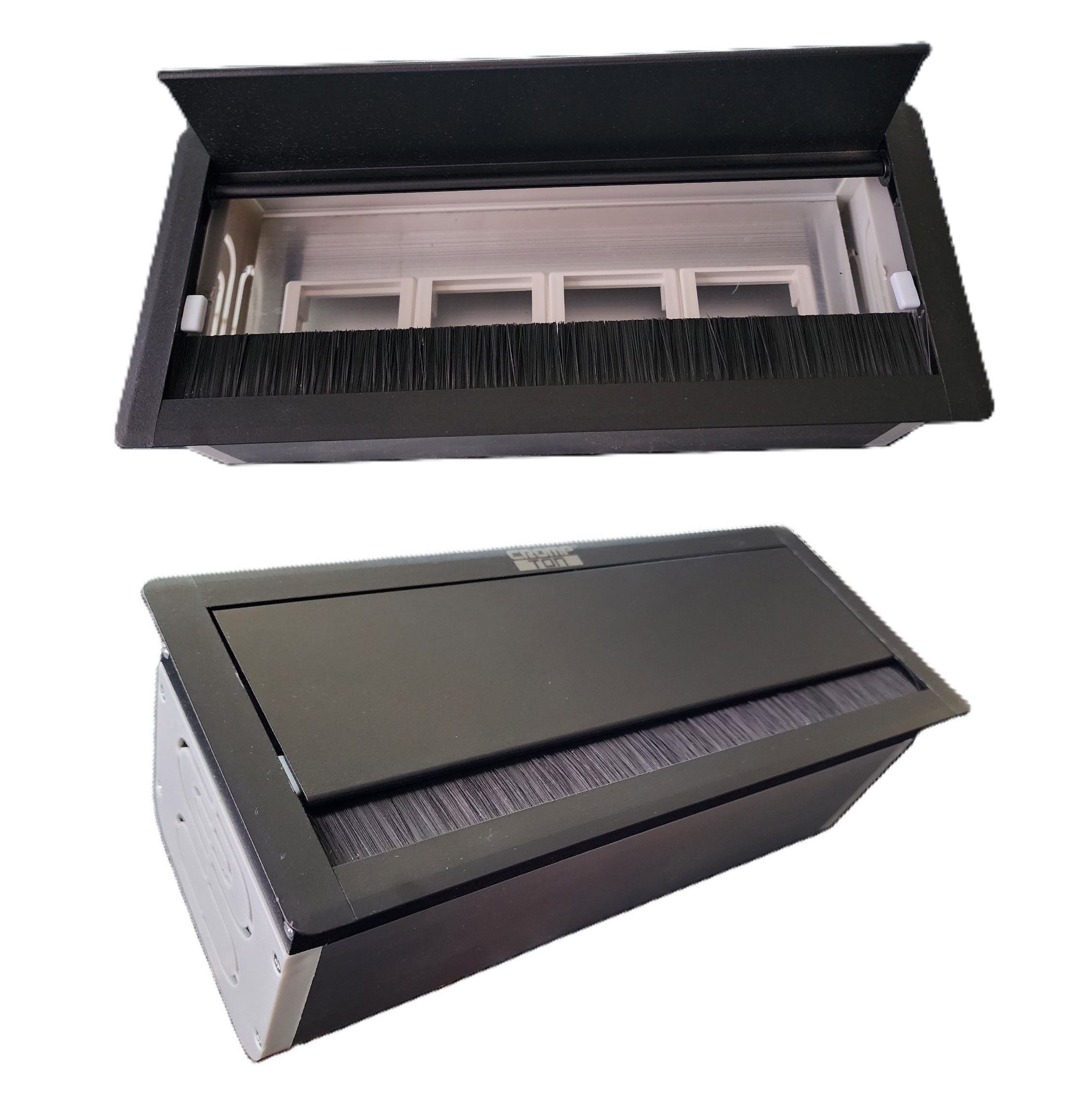 Caja de Mobiliario Flip-up 8 Módulos Negro IP55 Cowork (375052) — Crompton