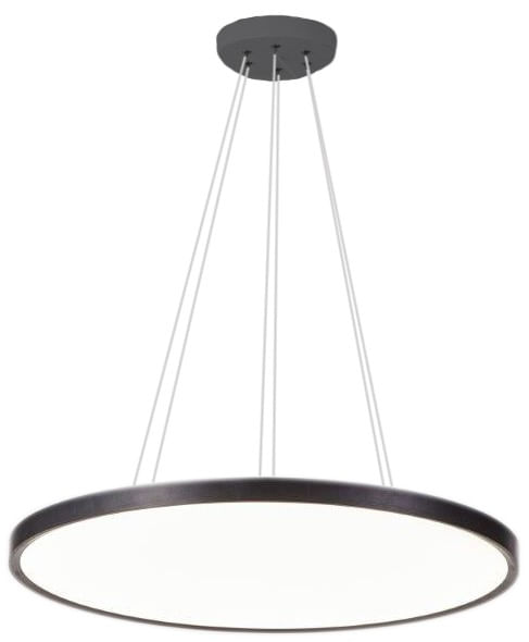 Panel LED Redondo Negro Niza 32W 400mm Multi CCT 3700lm IP42 Con Kit Colgar Technolamp (378835) — TechnoLamp