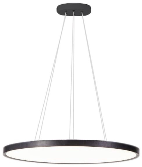 Panel LED Redondo Negro Niza 50W 600mm Multi CCT 5760lm IP42 Con Kit Colgar Technolamp (378836) — TechnoLamp