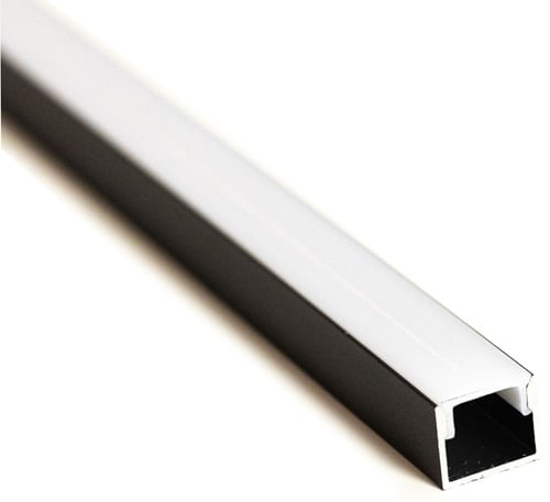Perfil ALUMINIO NEGRO SOBREPUESTO PARA CINTA LED 3MTS. 12mmX9,9mm TECHNOLAMP — TechnoLamp