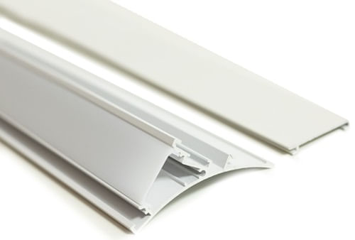 Perfil ALUMINIO BLANCO CORNISA PARA CINTA LED 3MTS. 50,3mmX36,6mm TECHNOLAMP — TechnoLamp