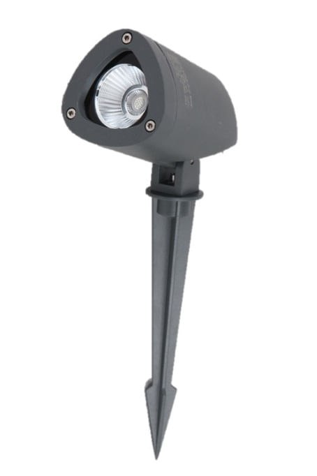Foco LED Zen 3W 3000K 250lm IP65 Gris Estaca y Muro Technolamp (379075) — TechnoLamp