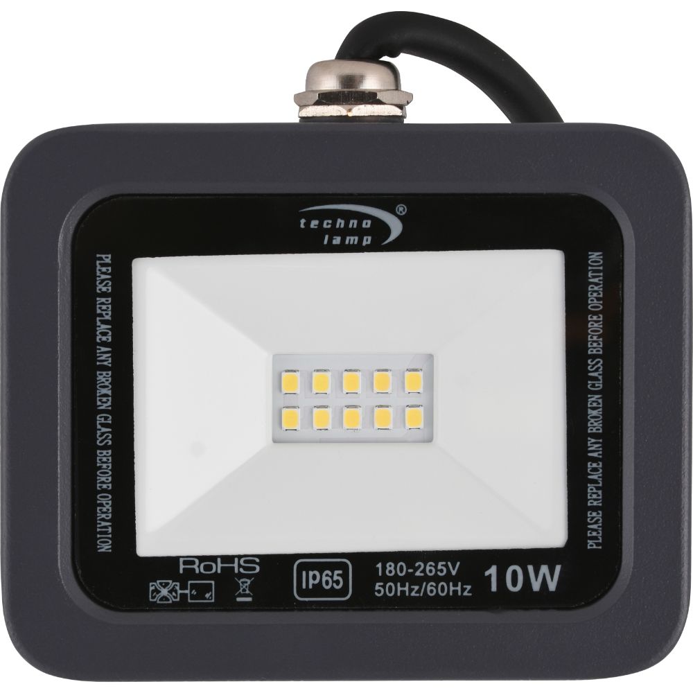 Proyector LED 10W 5000K 1000lm IP65 IK10 Slim Dl Technolamp (379086) — TechnoLamp