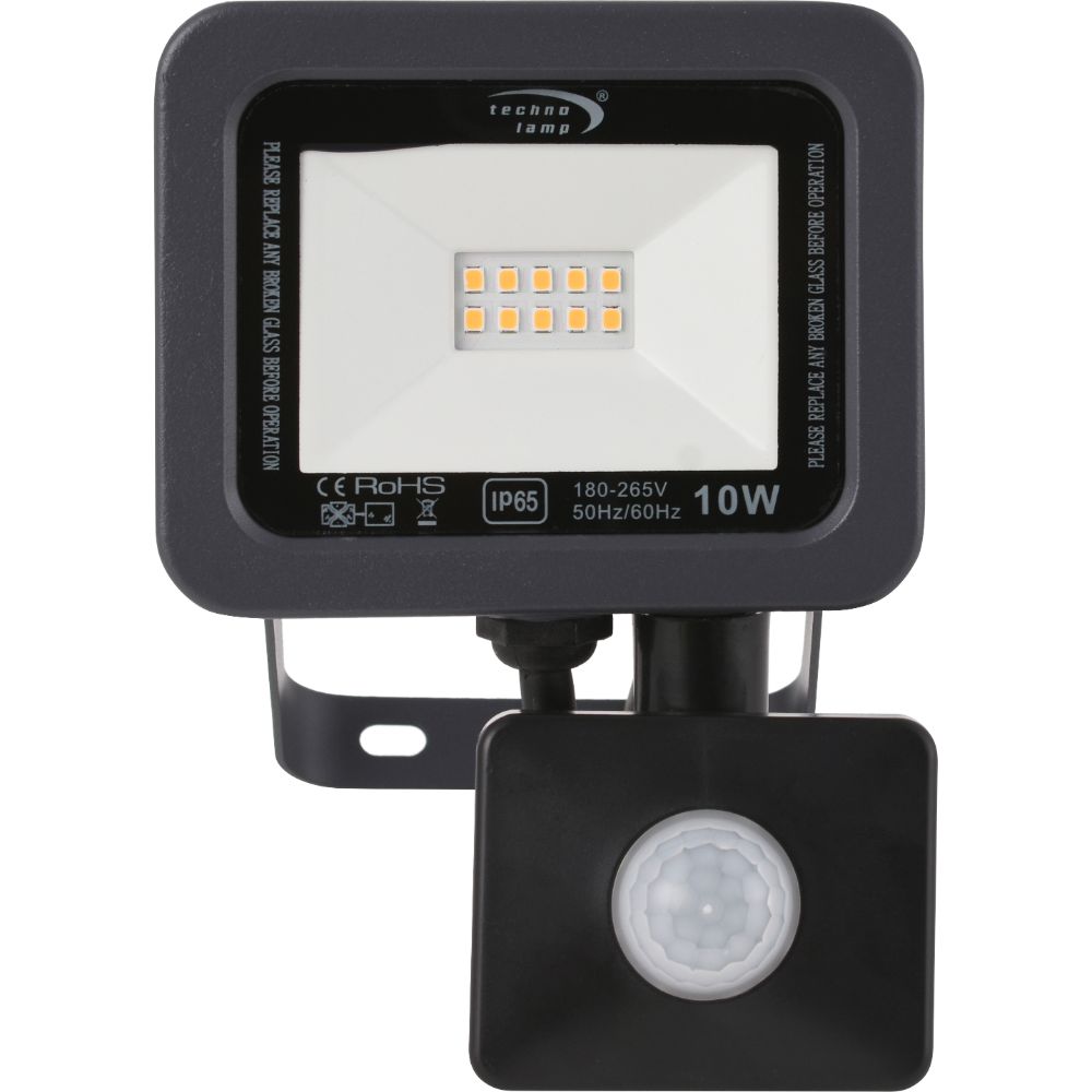 Proyector LED 10W Sensor 3000K 1000lm IP65 IK10 Slim Dl Technolamp (379087) — TechnoLamp