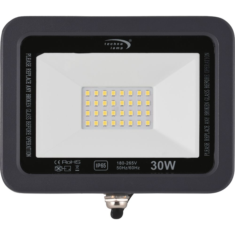 Proyector LED 30W 3000K 3000lm IP65 IK10 Slim Dl Technolamp (379088) — TechnoLamp