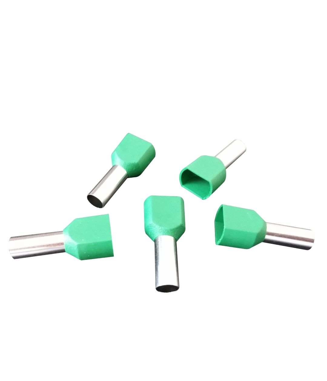 Terminal Ferrule Doble 2 X 6.0mm Verde X 100 — Crompton — Crompton