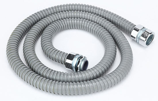 Tuberia Flexible Metalica Corrugada PVC 20mm Gris 4322 Fuerte Crompton (Rollo 30 Mts) (392610) — Crompton