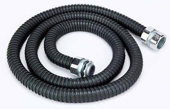 Tuberia Flexible Metalica Corrugada Libre Halogeno 40mm Negro 4322 Fuerte Crompton (Rollo 30 Mts) (392623) — Crompton