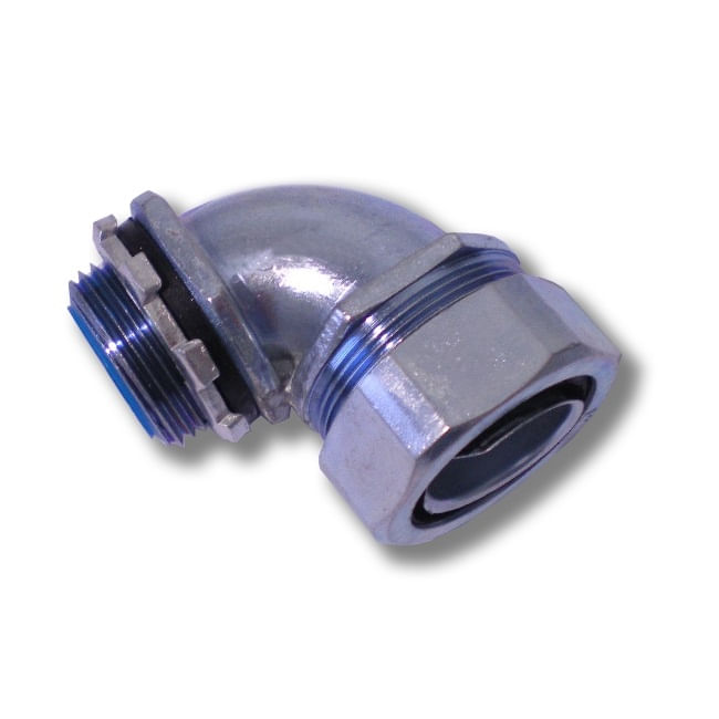 Conector Curvo Para Conduit Flexible Metalico 3/4″ (25mm) — Crompton — Crompton