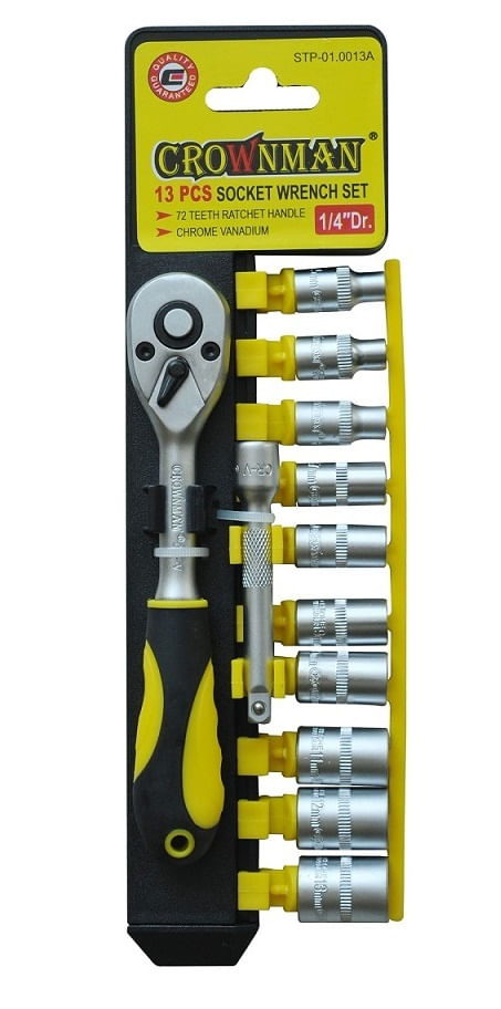 Kit Chicharra con 10 Dados Cromo 5mm a 13mm 395006 — CROWNMAN