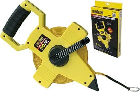 Cinta Medir 30 Metros Profesional Fibra de Vidrio 395011 — CROWNMAN