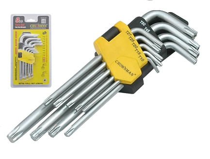 Kit Llave Estrella 9 Unidades 1.5mm a 10mm 395024 — CROWNMAN