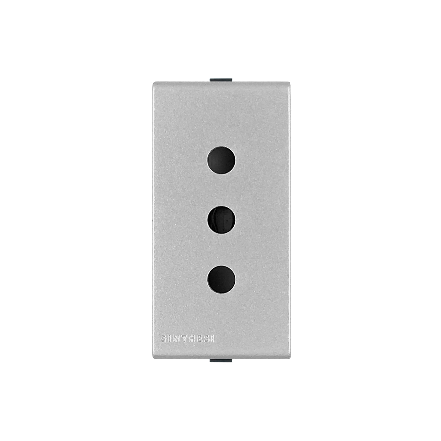 Módulo Tomacorriente 10A 250V 2P+T S44 Plata 443012 — Sinthesi — Sinthesi