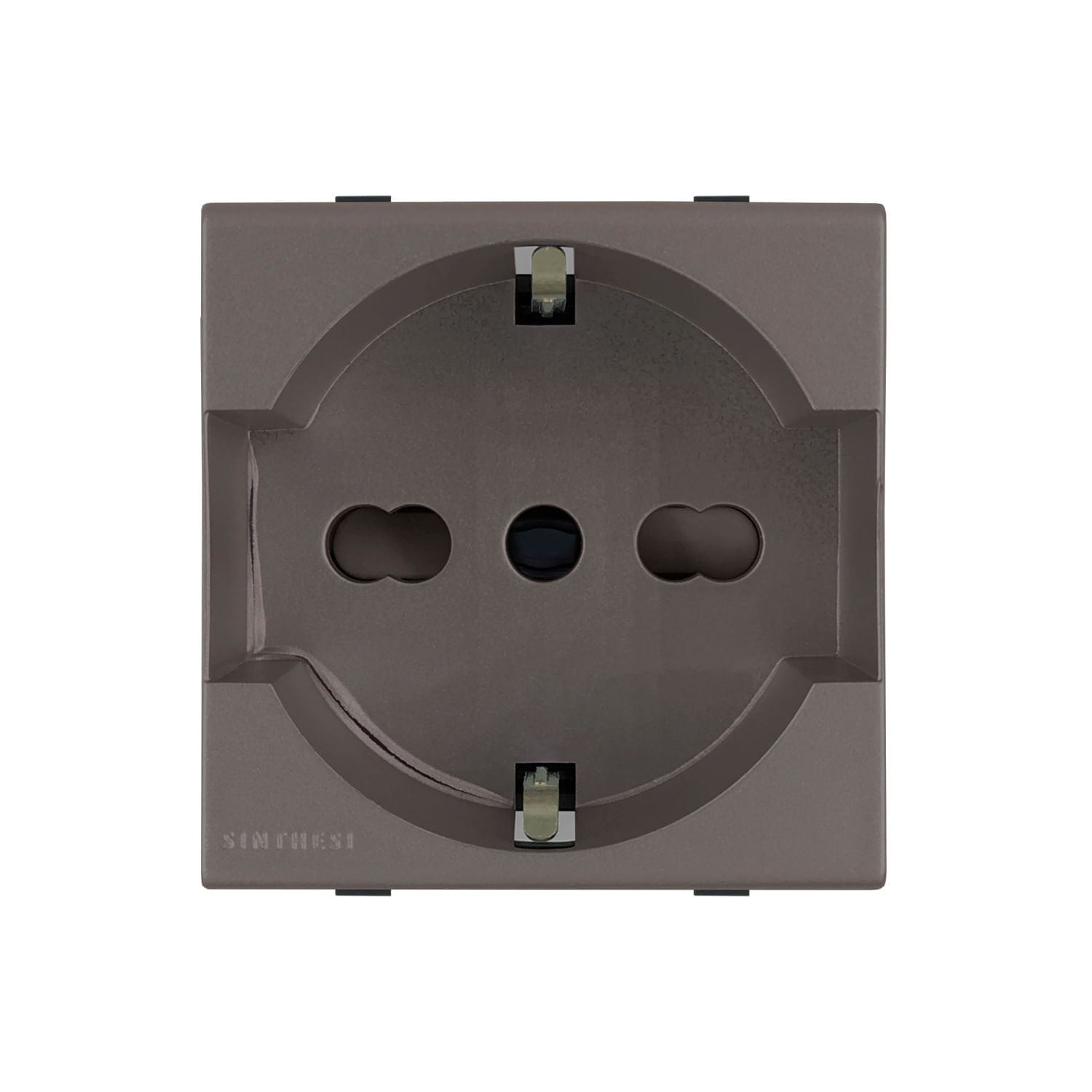 Módulo Tomacorriente Schuko 2P+T 10/16A 250V S44 Piedra 443311 — Sinthesi — Sinthesi