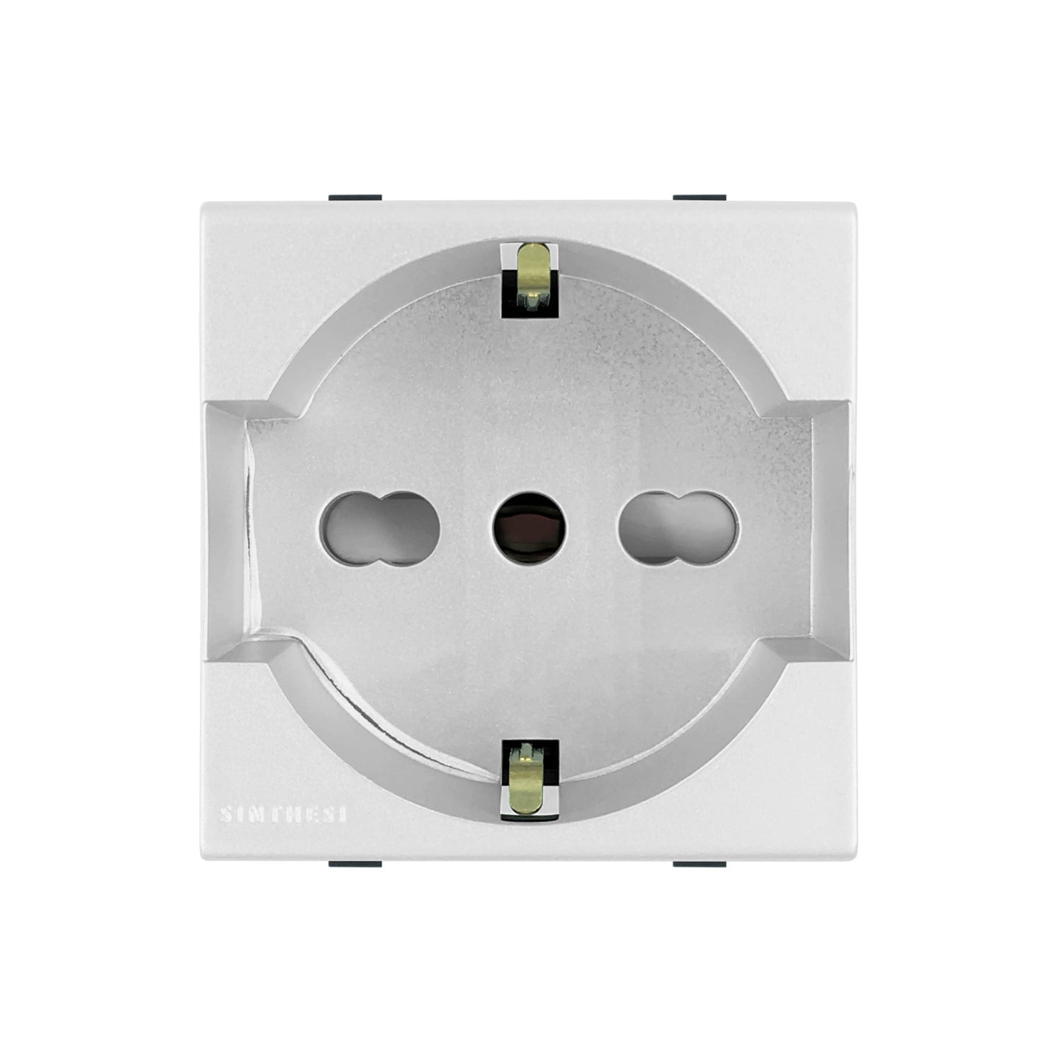 Módulo Tomacorriente Schuko 2P+T 10/16A 250V S44 Magnesio 443314 — Sinthesi — Sinthesi
