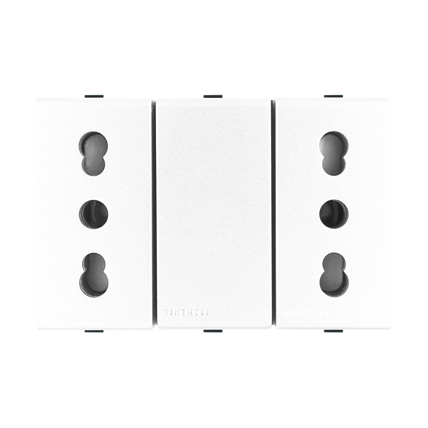 Módulo Tomacorriente Duplex 10/16A 250V 2P+T S44 Magnesio 443514 — Sinthesi — Sinthesi