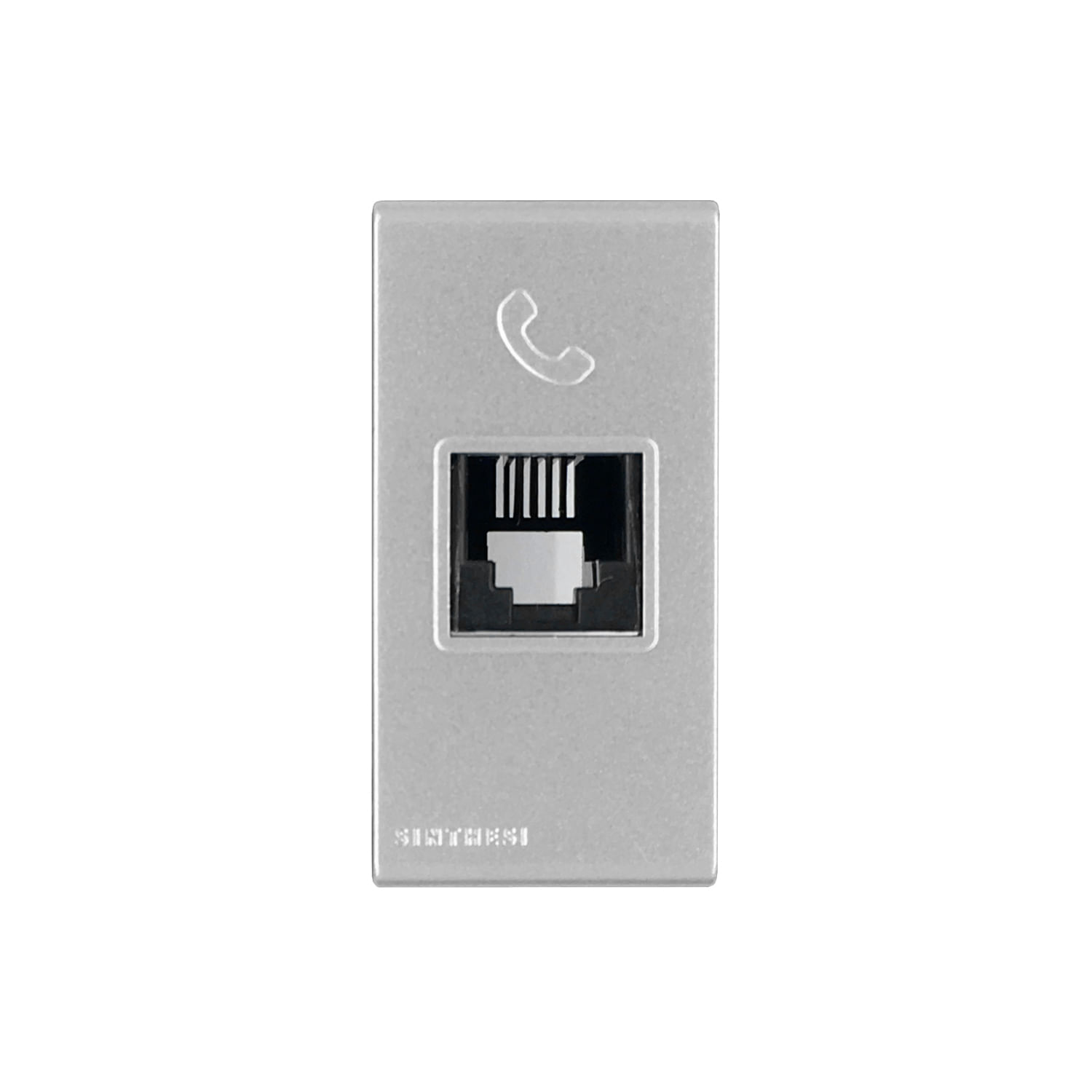 Módulo Toma Telefonica RJ11 S44 Plata 444012 — Sinthesi — Sinthesi