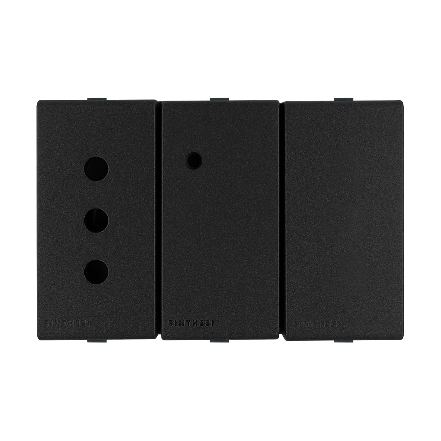 Módulo Enchufe Smartswitch Wifi 2.4GHZ 10A 250V 2P+T S44 Carbón 445510 — Sinthesi — Sinthesi
