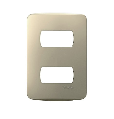 Placa 2 Puestos Con Soporte Dorado Miluz S3B77123 (688135) — SCHNEIDER ELECTRIC