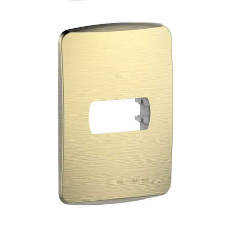 Placa 1 Puesto Con Soporte Metal Dorado Miluz S3B77118 (688141) — SCHNEIDER ELECTRIC