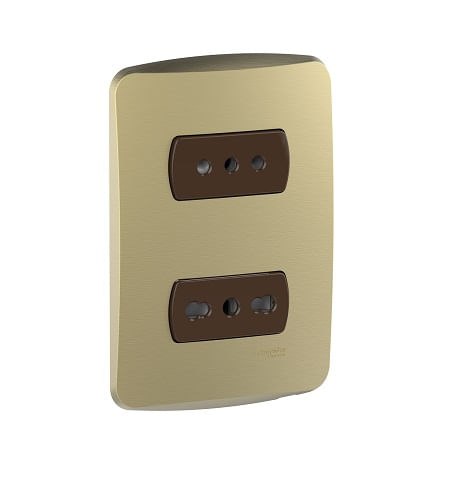 Enchufe 10/16A + Toma 10A Dorado Armada Miluz S3B60495 (688159) — SCHNEIDER ELECTRIC