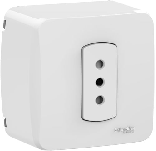 Casquete Armado con Enchufe Simple 10A 250V Blanco Miluz S3B66220 (688168) — SCHNEIDER ELECTRIC