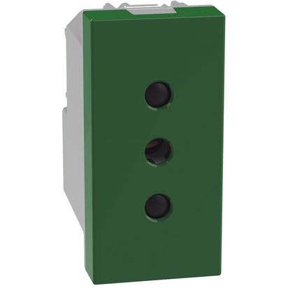 Módulo Toma Corriente 2P+T10A 250VAC Verde J4113G — BTicino — BTicino