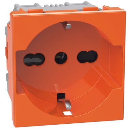 Módulo Toma Universal 2P+T10/16A Schuko Naranjo J4140A16O — BTicino — BTicino