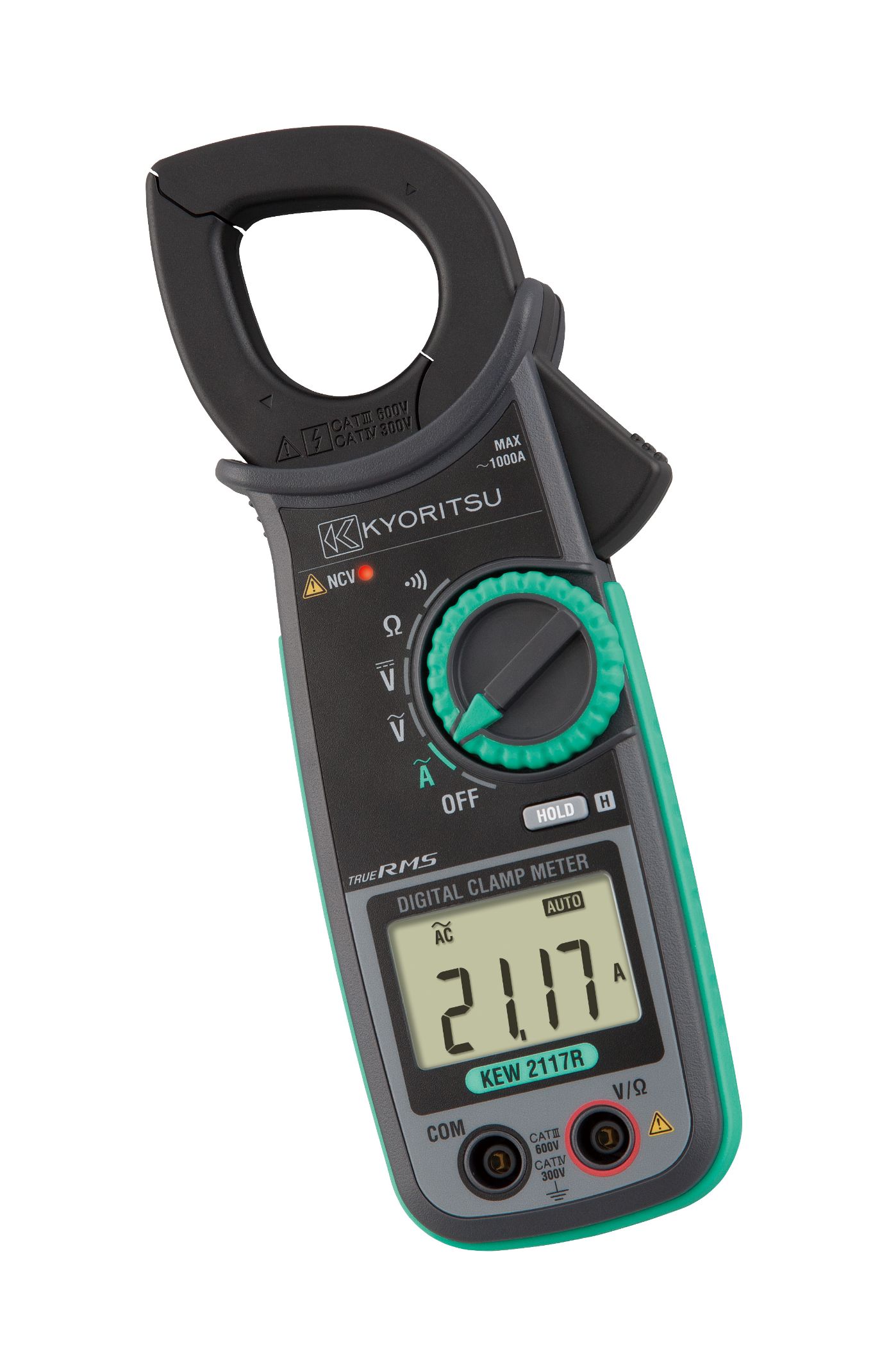 Amperimetro Tenaza 1000A 600V Rms Kew 2117R Kyoritsu (704283) — Kyoritsu