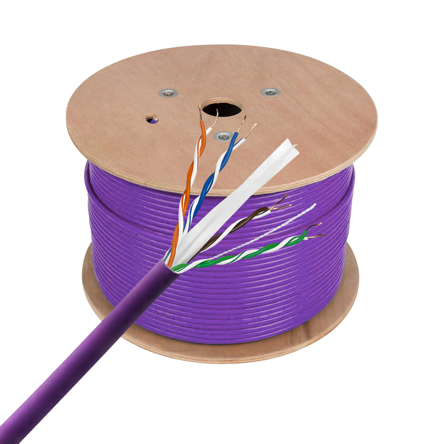 Cable UTP CAT6 23AWG Violeta Libre de Halógenos UL Subject (305 Mts) (718438) — Crompton