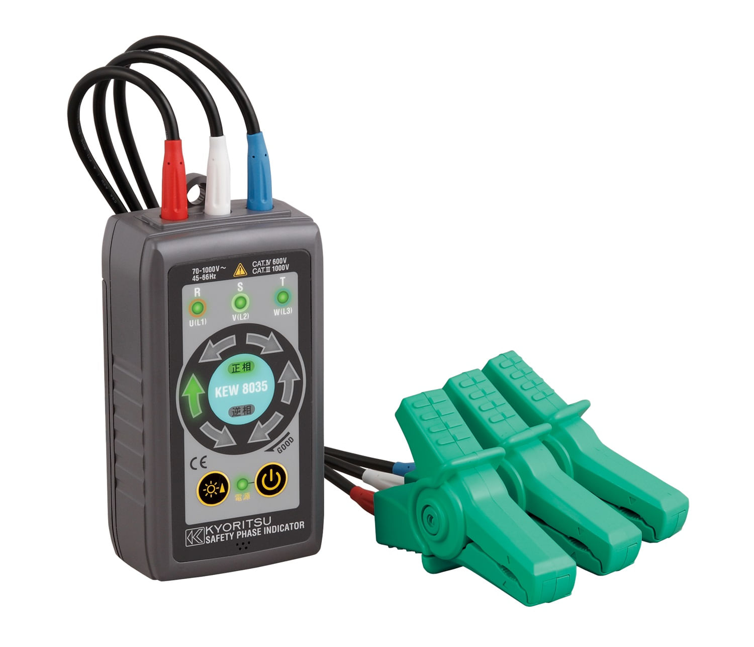 Indicador de Secuencia de Fase Digital 70-1000V Kew 8035 Kyoritsu (749860) — Kyoritsu