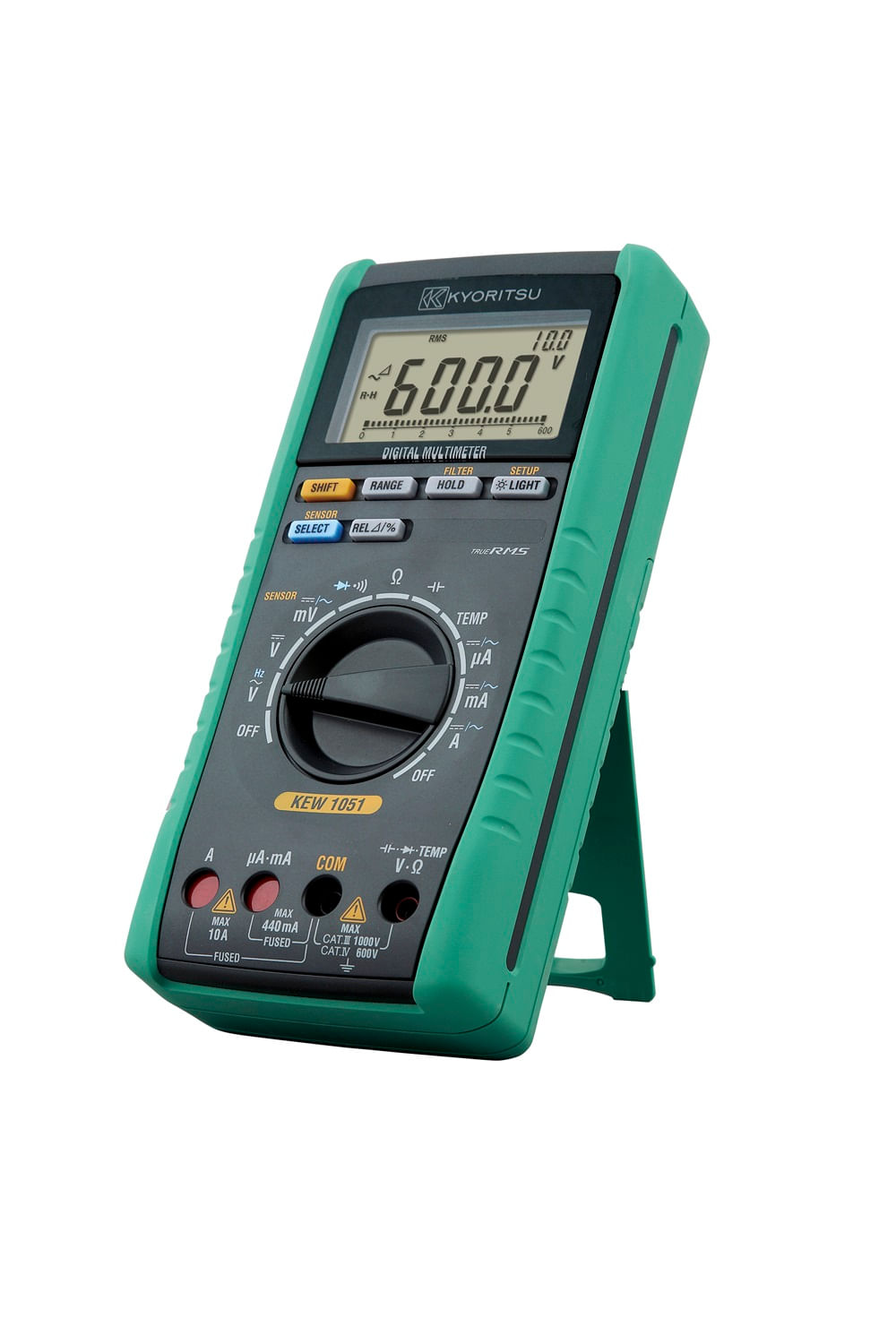 Multimetro Digital AC/DC 10A 600/1000V Rms Kew 1051 Kyoritsu (760495) — Kyoritsu